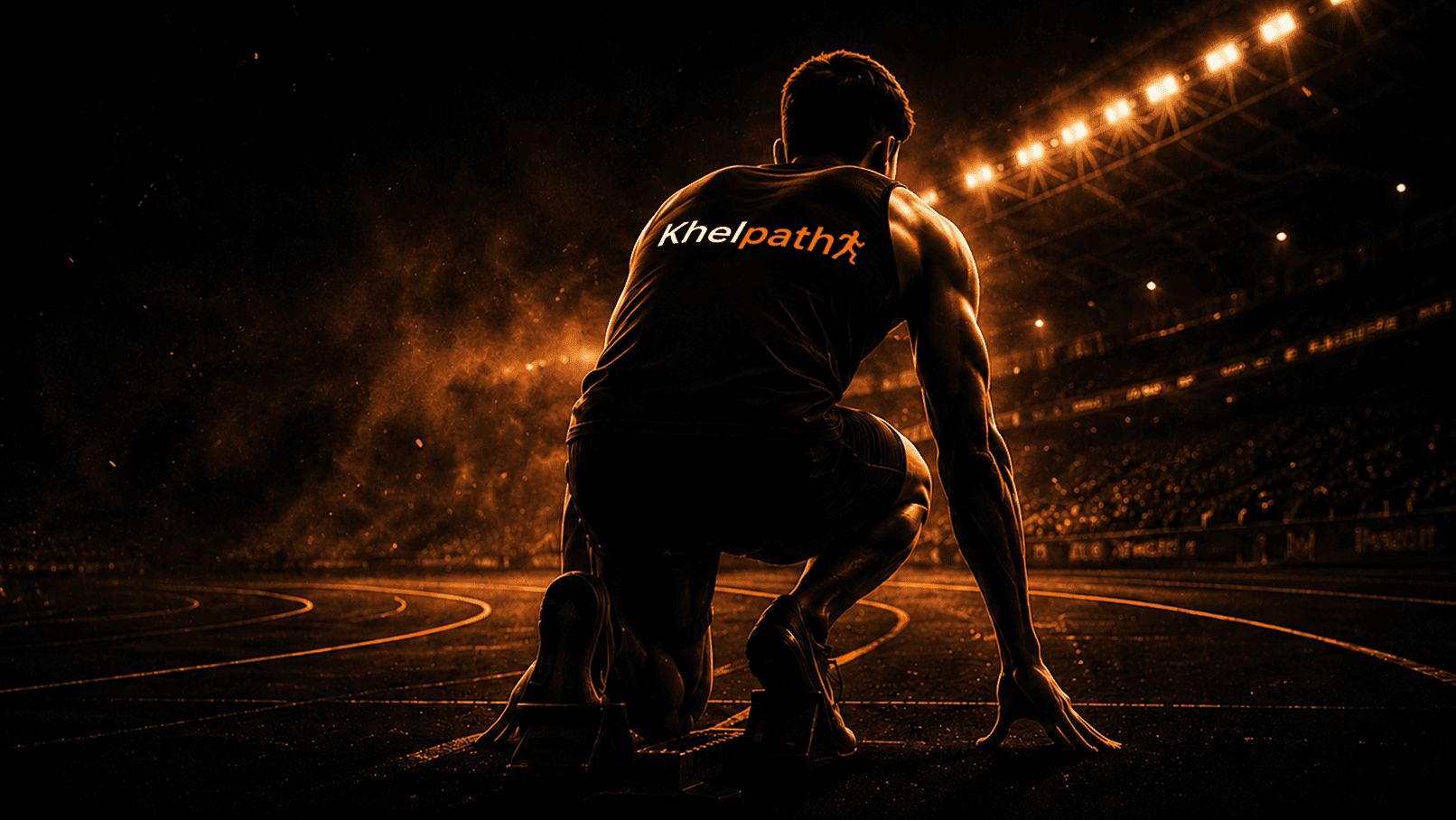 Athlete at the starting line